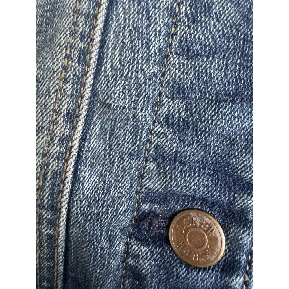 Crewcuts‎ Girls Size 10 Stretch Denim Jean Jacket Discoloration READ